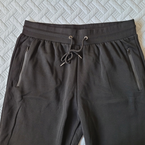 Men's Fleece Black Jogger Pants - Picture 3 of 8